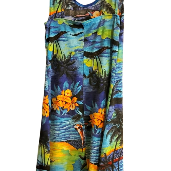 Beach Print Blue Dress - Picture 2 of 2